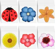 60 PCS Window Fly Traps, KIKISML Sticky Insect Catcher Dual-Sided Stickers with 6 Different Style Fruit Fly Plant Gnat Bug Traps Flower Attractor for Whiteflies Mosquitos Fungus Aphids Indoor Use