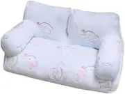 Cat Sofa Bed Pet Couch Non Slip Breathable Small Dog Sofa Kennel Pet Couch Lounger for Kitty Puppy Cat Pet Supplies All Breed, L and Light Blue