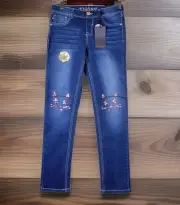 VIGOSS Jeans Girls 12 The Jagger Skinny Cat Sequin Embroider Pull On Jegging 26W