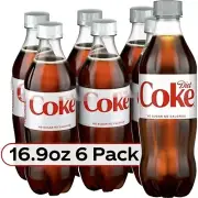 Diet Coke Coca Cola Zero Sugar Zero Calories Soda Pack of 6 16.9oz Bottles