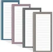 Utron 4 Pack Magnetic Notepads for Refrigerator, 50 Pages/Book Grocery List Magnet Pad for Fridge, Design Magnetic Grocery List Pad for Fridge, Grocery List Notepad, To-Do Memos, List