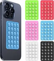 6PCS Suction Phone Case Mount, GeeRic Silicone Suction Phone Case Adhesive Mount Anti-Slip Hands-Free for Selfies and Videos Suction Cup Phone Holder for Mirror Shower