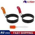 2.95 in 2/4 Pcs Egg Ring Fried Egg Ring Pancake Mold with Handle for Breakfast