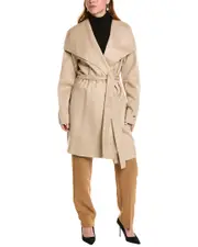 Tahari Ella Wool-Blend Wrap Coat