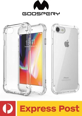iPhone 7/ 8/ SE ShockProof SUPER PROTECT Clear Case - Mercury Goospery