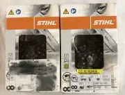 2 STIHL OEM 16" 26RD3 62 Carbide-Tip Chain 3667 005 0062 .325" P, .063" G, 62 DL