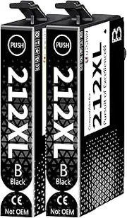 UPRIIN 212XL Black Ink Cartridges Compatible for Epson 212XL T212 T212XL for Expression Home XP-2100 XP-3100 XP-3105 XP-4100 Workforce WF-2810 WF-2830 WF-2850 (2 Black)
