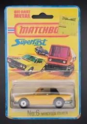 MATCHBOX Superfast No. 6, Mercedes Tourer Yellow, NEW in Package, Vintage 1973