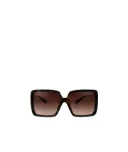 Geometric frame sunglasses 55 Brown