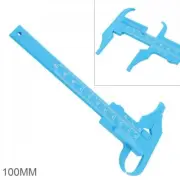 0-100mm Double Scale Blue Plastic Vernier Caliper Depth Measurement