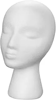 BATHVEVE 1Pc Display Wig Mannequin Head Stand for Hair Styling Hat Scarf Glasses Masks for Photography Salon Use Lightweight Model for Easy Portability