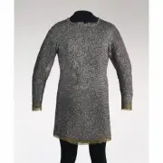 Full Length Chain Mail Armor - Flat Riveted & Flat Washer - Mild Steel Hauberk