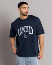 [Lucid] Lucid Men's Fervor T-Shirt in Navy Size Medium M Navy