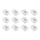 12PK Lemon & Lime Yorkshire Durable Glass Fresh Lock Food Container 375ml