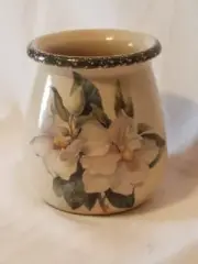 HOME & GARDEN PARTY Handmade Stoneware 2000 Mangolia Spoon Jar - New in Box