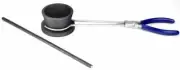 50 Oz Graphite Crucible Torch Gold Silver Cup Base Tongs Graphite Stir Rod Set