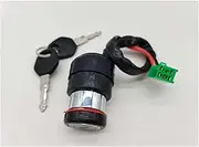 Ignition Switch for Suzuki GN125 125cc Power Door Locks Electric Spare Motorcycle Lock Ignition Switch with Keys 4/5/6-wire On/Off Motorcycle Ignition Switch Lock(5 Wires)
