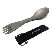 TITAN MANIA Cutlery Titanium Spoon Fork Integrated 2-in-1 Spork Japan New