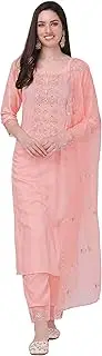 [TRENDMALLS] Women's Cotton Embroidery Kurta Pant Suit Set