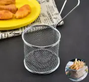 Kitchen stainless steel mini-fries basket small snack basket Round Fried basket