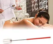 Fire Cupping Stick, 2 Pcs Stainless Steel Fire Cupping Torch Tool, Reusable Cupping Ignition Rod with Cotton Gauze, Vacuum Cupping Supplies for Beauty Salon Massage Foot Bath Shop