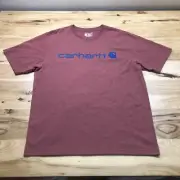 Carhartt K195 Mens Iron Ore Heather Graphic Short Sleeve T-Shirt Size Large