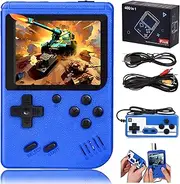 Retro Gaming Console Retro Handheld Game Console Tiny Tendo 400 Games GameTendo - Over 400 Nostalgic Games TinyTendo Handheld Console Retro Video Game Console Support 2 Players Play on TV (Blue)