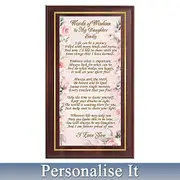 To My Daughter Personalised Wall Decor