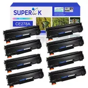 8PK Black Toner Cartridge for HP CE278A 78A LaserJet P1606n P1606dn M1536dnf