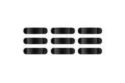 9pc Goobay 3-Slot Cable Management Clip Cord Holder Organiser Storage Black