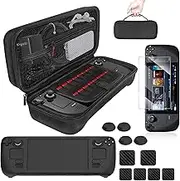 5 in 1 Accessories Kit Compatible with Steam Deck - Carrying Bag, Screen Protector, Touch Protector, Silicone case, Tactile Protector