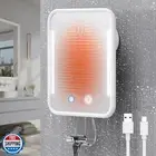 Gospire Heated Shower Mirror Fogless for Shaving with Light, 5000mAh Recharge