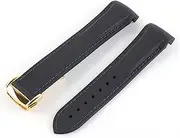 [ALMVIS] 20mm 21mm 22mm Curved End Silicone Rubber Watch Band Fit for Pagani Watch Fit for Huawei Fit for GT2 Magic Watch 2 Fit for Honor Fit for Samsung Galaxy Watch S3 S4(Black Blue 4)