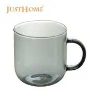 在飛比找momo購物網優惠-【Just Home】光透彩色耐熱玻璃馬克杯380ml-灰色