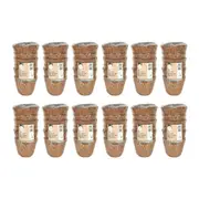 72pc Antheia Green Homewares 10cm Coco Fibre Pot Seed Starters Home Decor BRWN