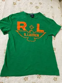 在飛比找Yahoo!奇摩拍賣優惠-Ralph Lauren Polo 大童天竹棉T恤M綠