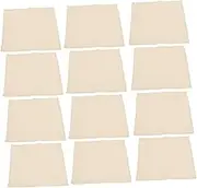 Cabilock 12pcs Cotton Napkins: 40cm Square Washable Table Dinner Napkins for Wedding Receptions High End Dining and Everyday Use