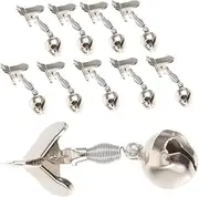 Fishing Bells 10 Pack Metal Fishing Rod Alarming Bells for Sea Fishing Rods Night Fishing Alerts