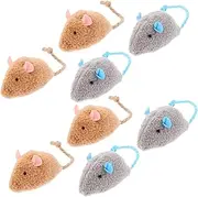 BESPORTBLE 8pcs Realistic Plush Cat Mouse Interactive Biting for Indoor Cats Stimulates Natural Hunting Instincts Safe Materials Variety Pack for Endless Fun and Engagement
