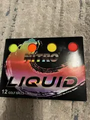 NITRO LIQUID MULTICOLOR MATTE GOLF BALLS BOX OF 12 NEW