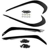 6PCS Front Bumper Under Splitter Spoiler Canards Air Knife for a Class W176 A180 A200 A220 A250 A45 black