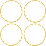 Cechoayuu 4pcs Car Rim Protector 18 Inch, Alloy Scratch Resistant Protective Ring, Universal Fit, 2017 ~ 2023 (Yellow)