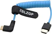 [ZBLZGP] 8K HDMI 2.1 Cable Fiber Optic Hybrid 48Gbps Dolby Atmos for Sonos Arc Soundbar with 8K Passthrough Left Bend Mini HDMI to HDMI