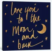 "I Love You To The Moon And Back" 12x12 Canvas Painting
