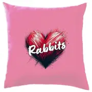 Love Heart Rabbits - Cushion - Dutch Holland Dwarf Lop Rabbit Pet Cute