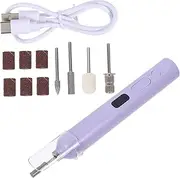 JUMPLAWN Manicure Machine Home Drill Bits Nail Salon Drill Bits Sanding Discs Bits Cuticle Drill Bits Nail Drill Electric Nail File Portable Nail Polish Manicure Drill Bits Violet Plastic