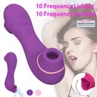 10 Speed Sucking Vibrator Licking Tongue Oral Clitoris Stimulator Female Sex Toy