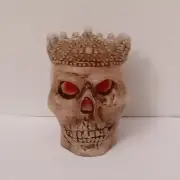 Halloween Bleeding Skull with Crown Candle **Slightly Damaged** 5.5 in x 4 in
