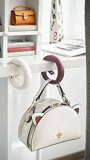 Honwor 2 PCS Foldable Handbag Hangers for Tables Portable Desk Hooks for Women's Bags Durable ABS Material Perfect for Cafes Libraries and More