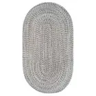 Capel Rugs Worcester Indoor Outdoor Tweed Country Braided Oval Rug Light Gray
